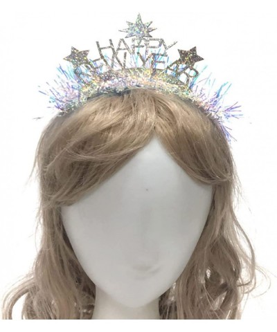 Happy New Year Headband Tiara New Year Headband Hair Hoop Headdress with Tinsel New Year Eve Party Supplies $15.42 Kids' Part...