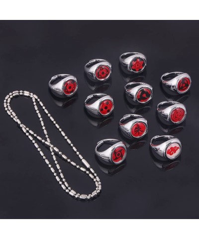 Pack of 13 Rings Set Ring Ninjas Uchihas Itachis Rings Cosplay Rings Set Japanese Anime Finger Ring Cosplay Accessories Neckl...