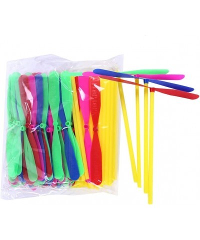 20 Pieces of Flying Helicopter Toy Hand Helicopter Bamboo Dragonfly Hand Rub Plastic Propeller for Outdoor Toy Kids Gift Flyi...