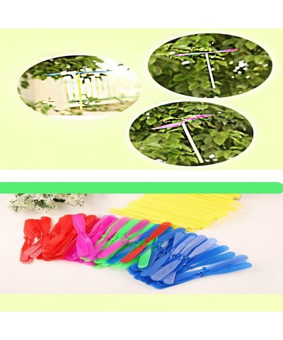 20 Pieces of Flying Helicopter Toy Hand Helicopter Bamboo Dragonfly Hand Rub Plastic Propeller for Outdoor Toy Kids Gift Flyi...