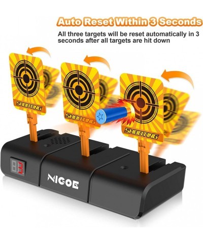 Digital Shooting Targets with 3 Targets Auto Reset Electronic Scoring Toys Christmas Birthday Gift for Boys Girls Age 6 7 8 9...