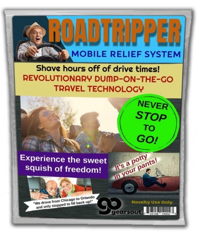 Roadtripper Mobile Relief System – Revolutionary Dump-On-The-Go Technology – Novelty Adult Diaper for Travelers – Disposable ...