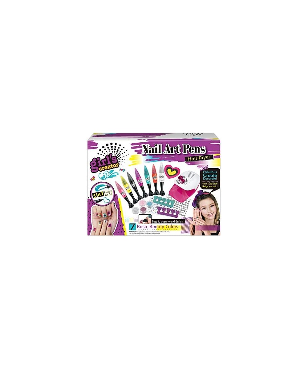 Nail Art Pens Paint and Sketch Set 7 Basic Beauty Colors Emoji Pedicure and Manicure Kit - Girls 5 to 10 Years Old $31.79 Kid...