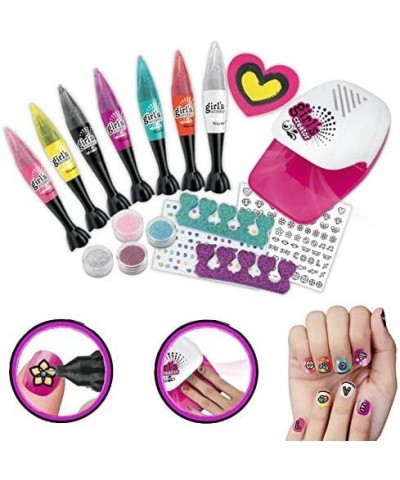 Nail Art Pens Paint and Sketch Set 7 Basic Beauty Colors Emoji Pedicure and Manicure Kit - Girls 5 to 10 Years Old $31.79 Kid...