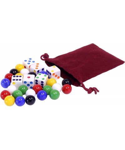 Game Bag of 24 Replacement Glass Marbles (9/16" Diameter) and 6 Dice for Aggravation Game $21.97 Dice & Marble Games