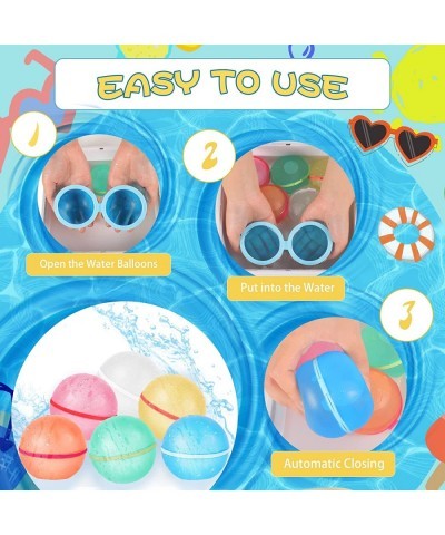 Reusable Water Balloons | Magnetic Refillable Water Balloons Quick Fill for Swimming Pool Water Fight Games Water Park Summer...