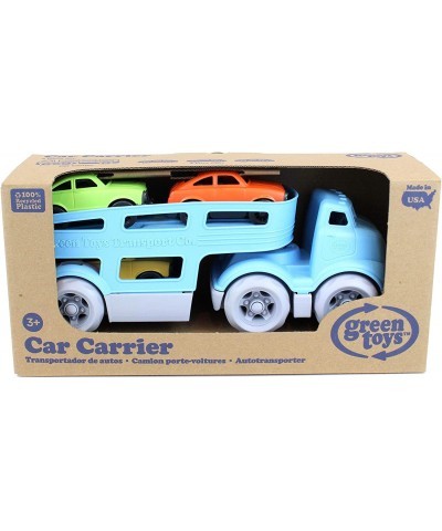 Car Carrier Blue - Pretend Play Motor Skills Kids Toy Vehicle. No BPA phthalates PVC. Dishwasher Safe Recycled Plastic Made i...