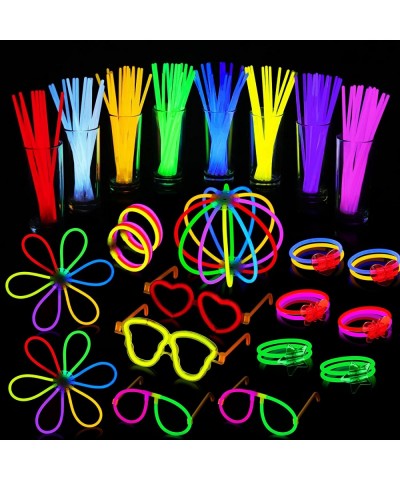 Glow Sticks Bulk Party Supplies | 214 PCS Glow Stick Set with Connectors for Eyeglasses Balls Butterflies | Glow in the Dark ...