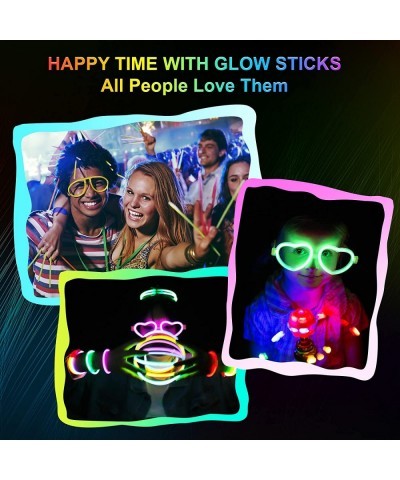 Glow Sticks Bulk Party Supplies | 214 PCS Glow Stick Set with Connectors for Eyeglasses Balls Butterflies | Glow in the Dark ...