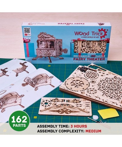 Fairy Theater Happy Birthday Wooden Music Box Kit - w/Fairy Characters - Hand Crank - 3D Wooden Puzzle for Adults and Kids to...