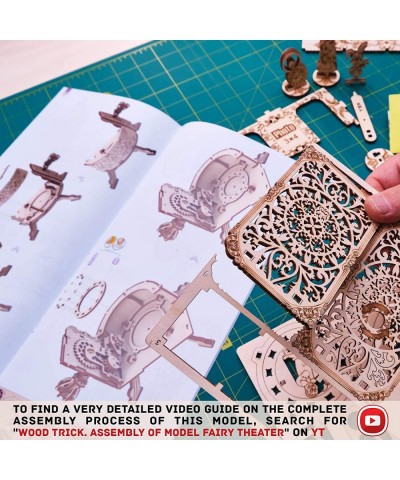 Fairy Theater Happy Birthday Wooden Music Box Kit - w/Fairy Characters - Hand Crank - 3D Wooden Puzzle for Adults and Kids to...