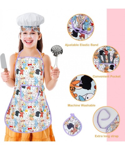 Kids Kitchen Accessories Set - Pots and Pans for Kids Kitchen Set - Pretend Play Cooking Toys Playset Cookware Utensils Apron...