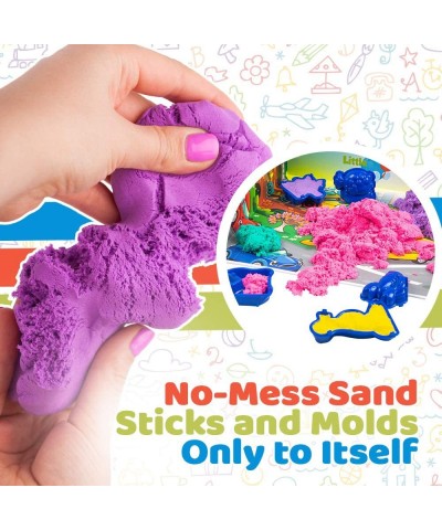 8 Color Kids Play Sand Set - 5 Lbs of Sand - Toy Magic Sand Set - 10 Molds and Tray for Girls and Boys - Ideas for Children A...