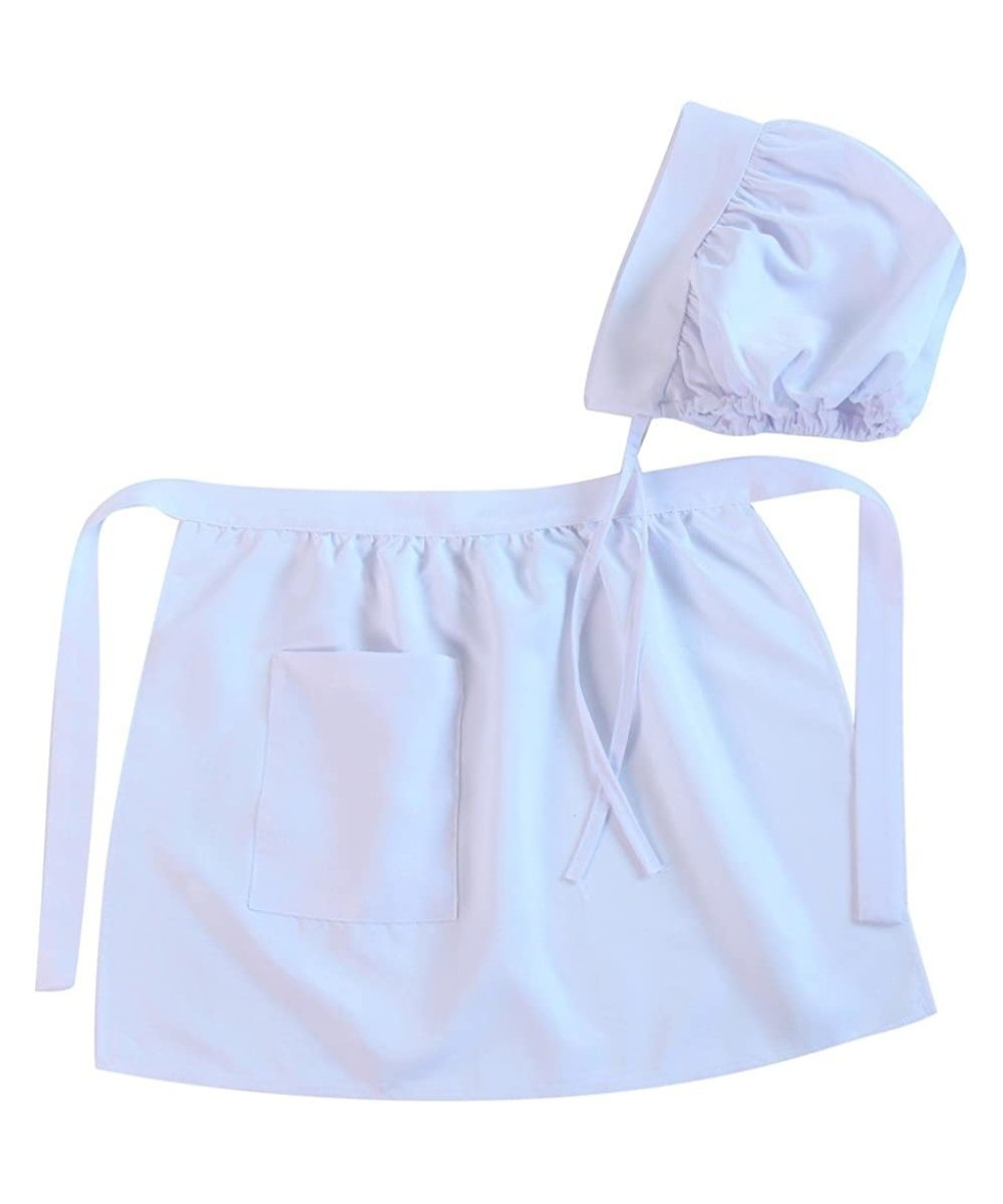 Girls Puritan Colonial Classic Apron & Bonnet Set Size: 4-8 Years $31.23 Kids' Costumes