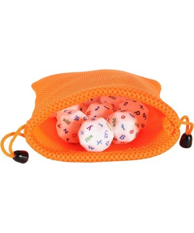 Alphabet Dice 30 Sided Jumbo Set of 12 Identical Dice with Orange Mesh Drawstring Pouch Bundled Item $73.72 Game Accessories