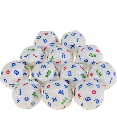 Alphabet Dice 30 Sided Jumbo Set of 12 Identical Dice with Orange Mesh Drawstring Pouch Bundled Item $73.72 Game Accessories