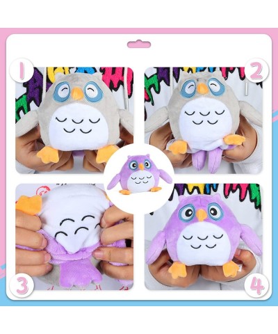 Reversible Owl Plushie Stuffed Animal Reversible Mood Plush Double-Sided Flip Show Your Mood!(Purple/Gray) $17.16 Stuffed Ani...