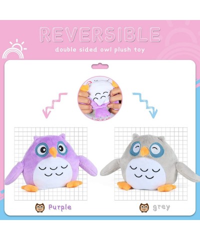 Reversible Owl Plushie Stuffed Animal Reversible Mood Plush Double-Sided Flip Show Your Mood!(Purple/Gray) $17.16 Stuffed Ani...