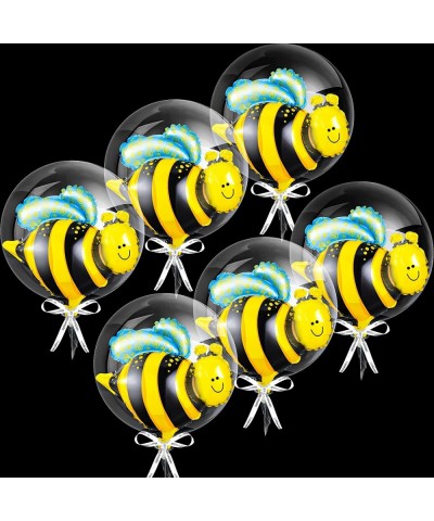 12 Pcs Bee Balloons Bee Foil Balloons Set for Bee Baby Shower Decoration Black Yellow Bee Themed Happy 1st Birthday Bee Day P...