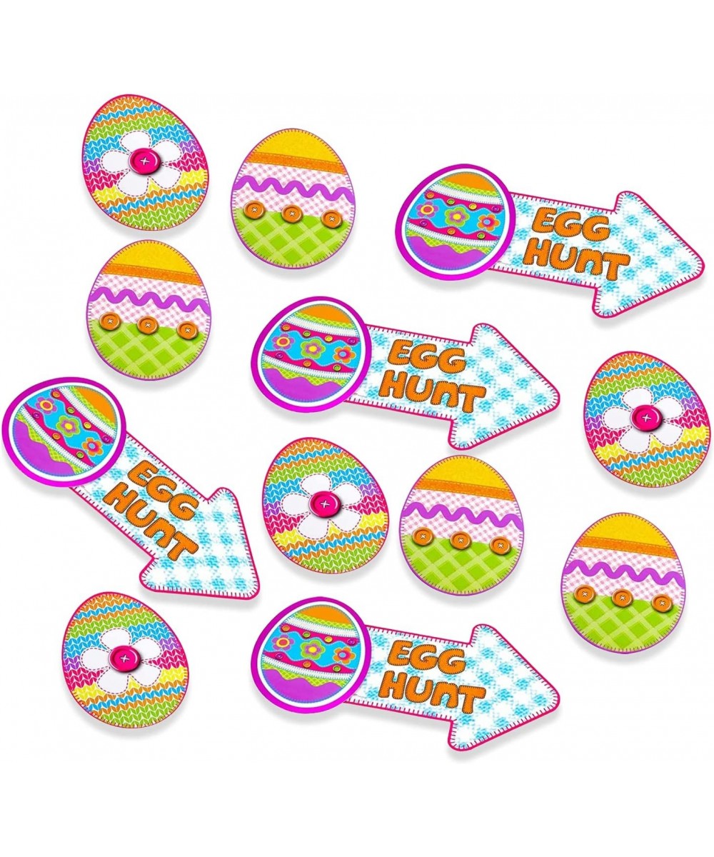 Easter Egg Hunt Cutout Decorations - 12 Pieces - 7 to 14 Inches - for Easter Sunday Easter Bunny Decor Party Favors Sunday Sc...