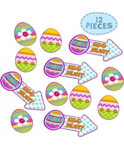 Easter Egg Hunt Cutout Decorations - 12 Pieces - 7 to 14 Inches - for Easter Sunday Easter Bunny Decor Party Favors Sunday Sc...