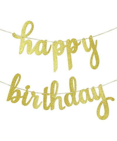 Happy Birthday Gold Glitter Banner for Birthday Party 1st Birthday Party Decorations- Safe & Eco-Friendly Stand $16.06 Kids' ...