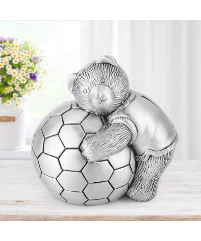 Metal Piggy Bank Little Bear with Football Money Box Coin Saving Pot Piggy Bank Home Decor Gift for Kids $32.31 Kids' Money B...