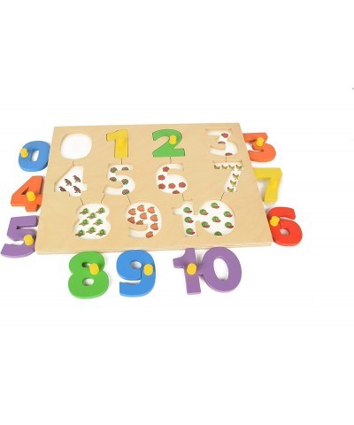 Wooden Puzzles for Kids Whit Objects Educational Jigsaws 0-10 Numbers Kids Puzzles Kindergarten Number Puzzles Toy Ages 3+ Ye...