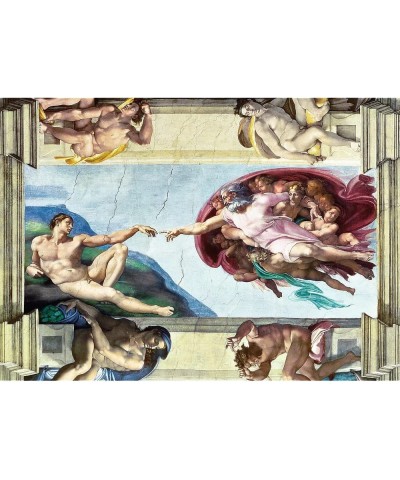 Red 1000 Piece Puzzle - Art Collection - The Creation of Adam $33.76 Jigsaw Puzzles