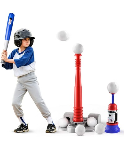 T Ball Set for Kids 3-8 Kids Baseball Tee Includes 6 Balls Adjustable Teeball Batting Tee Automatic Pitching Machine Outside ...