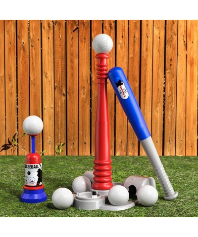 T Ball Set for Kids 3-8 Kids Baseball Tee Includes 6 Balls Adjustable Teeball Batting Tee Automatic Pitching Machine Outside ...