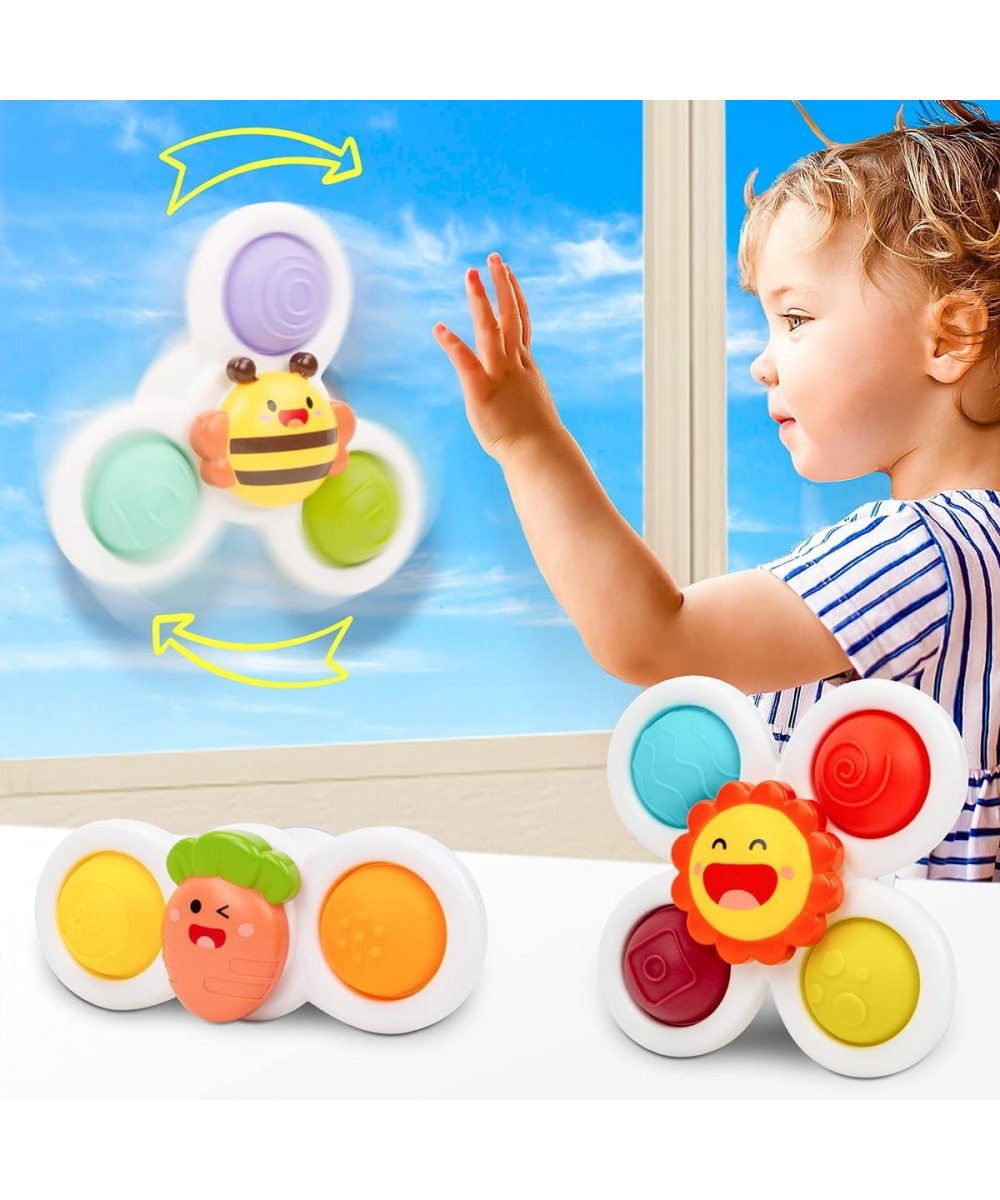 Spinning Top Sensory Toys for Toddlers Age 1-3 Infant Baby Toys 12-18 Months Suction Cup Spinner Toy Learning Toys for 1 2 Ye...