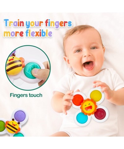 Spinning Top Sensory Toys for Toddlers Age 1-3 Infant Baby Toys 12-18 Months Suction Cup Spinner Toy Learning Toys for 1 2 Ye...