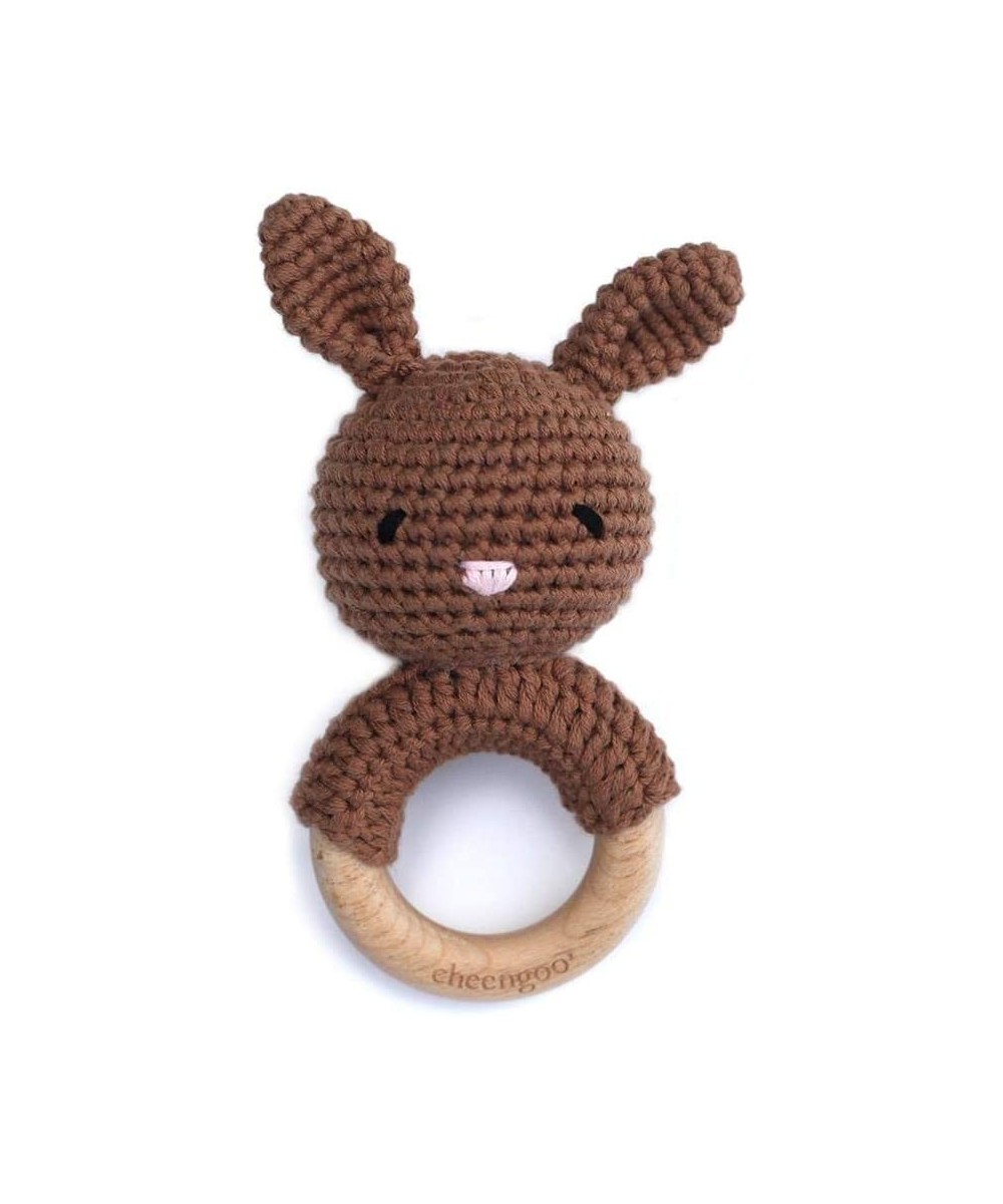 All Natural Baby Toy - Brown Bunny Rattle Teether $32.48 Baby Teether Toys