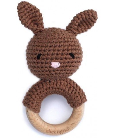 All Natural Baby Toy - Brown Bunny Rattle Teether $32.48 Baby Teether Toys