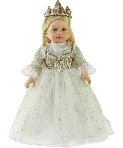 White and Gold Royal Princess Dress Made to fit 18 inch Dolls Compatible with American Girl Dolls $28.06 Doll Accessories