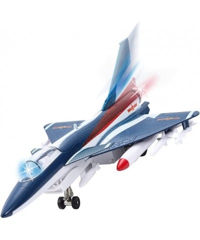 Metal Airplane Model Kit Blue Stealth Bombers and Fighter Planes Pull Back Aircraft Real Jet Sound Plane Models Toys for Boys...