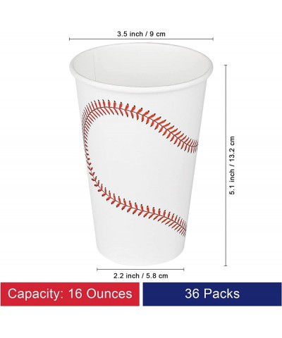 36 Packs Baseball Party Cups 16 Ounces Baseball Drinking Cups Disposable Birthday Cup Baseball Themed Party Supplies for Base...