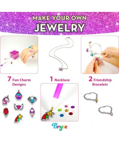 Gem Art Diamond Painting Kits for Kids with Storage Case Jewelry Keychains Stickers and More - Craft Kit with Unicorn and Mer...