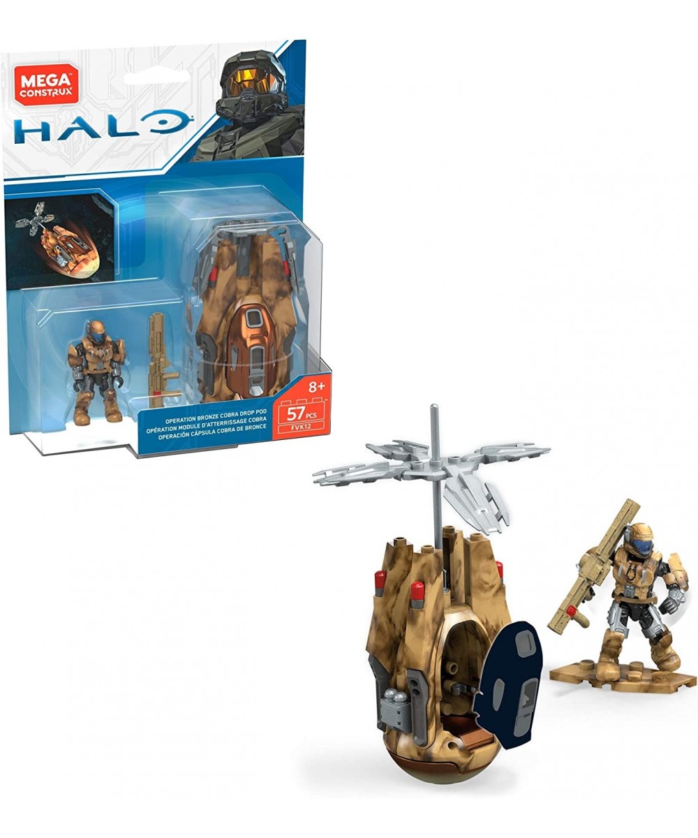 Construx Halo Operation Bronze Cobra Drop Pod Construction Set with Micro Action Figures Building Toys for Kids 57 Pieces $30...