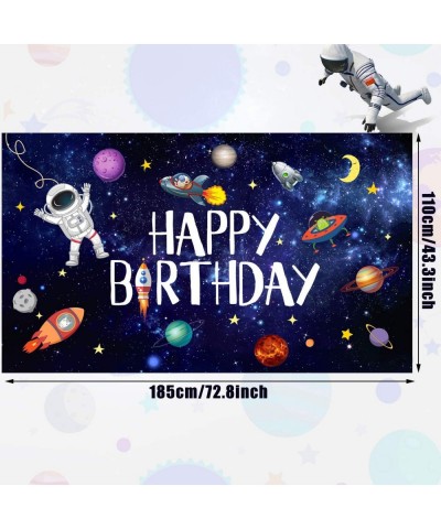 Outer Space Happy Birthday Photography Background Astronaut Rocket Backdrop Banner Astrology Astronomy Planet Galaxy Photo Ba...