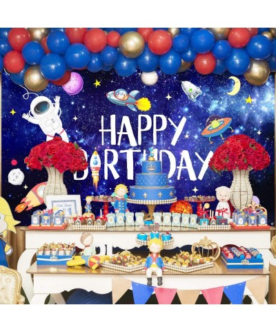 Outer Space Happy Birthday Photography Background Astronaut Rocket Backdrop Banner Astrology Astronomy Planet Galaxy Photo Ba...