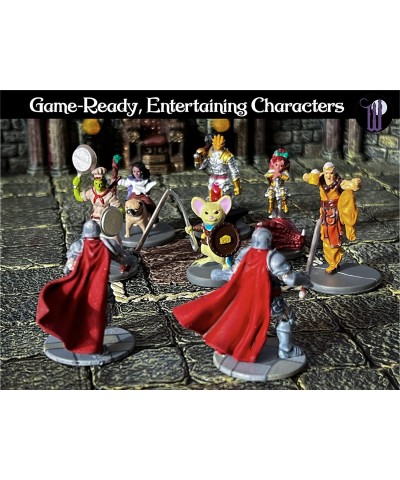 Fantasy Prepainted Starter Miniatures Set Hero Figures Set 1-2" Compatible with DND Miniatures for Dungeons Dragons Miniature...