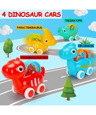 Dinosaur Cars Toys for 1 Year Old Boys Girls 4 Vehicle with Play Mat/Storage Bag Early Educational Infant Toys 6 9 Month Baby...