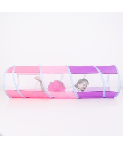 Kids Play Tunnel for Toddlers Crawling Tunnel for Girls Boys Cat or Dogs Indoor and Outdoor Babies Pop Up Toys Tent 5-ft (Pur...