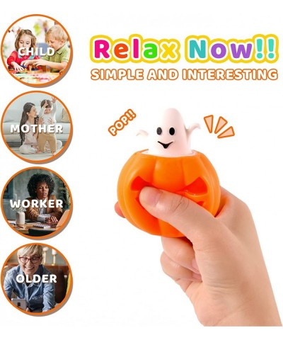 Halloween Toys 12 Packas Pumpkin Toys Ghost Relieve Stress Fidget Toys Pumpkin Stress Ball Halloween Party Favors Gifts for K...