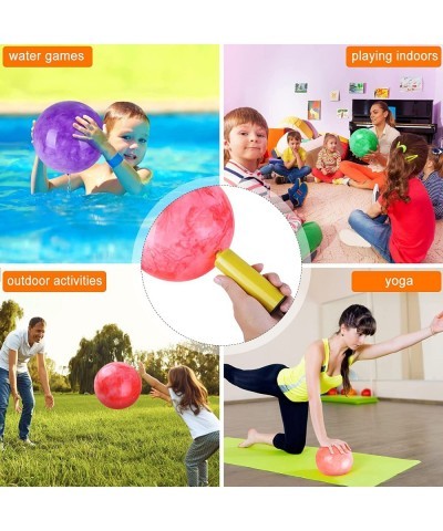 12 Pcs 9 Inch Inflatable Balls for Kids & 2 Hand Pump Bouncy Beach Ball Kickball Toys Pets School Playground Indoor/Outdoor P...