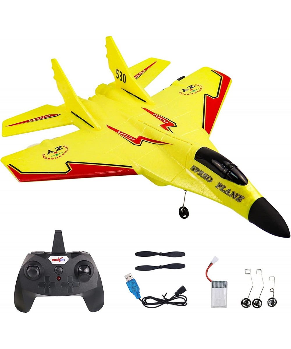 Rc Airplanes Remote Control Airplanes Glider 2.4 GHZ 2 Channels RC Plane Easy to Fly Yellow Remote Control Fighter Epp Foam R...