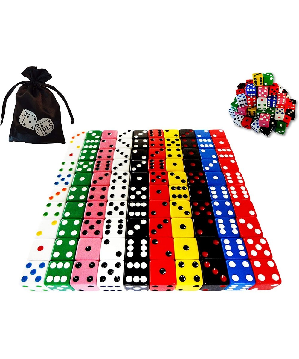 100-Piece 16 mm Assorted Colored Dice with Storage Bag $28.52 Game Accessories