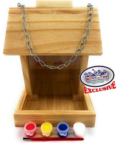 Paint Your Own Deluxe Large 9" Wooden Bird Feeder (Includes 4 Paints & 1 Brush) $43.90 Craft Kits